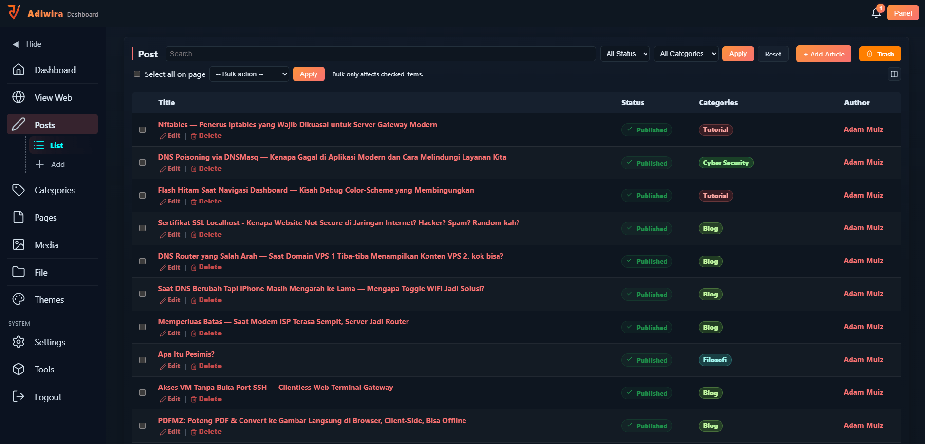 PHP Native CMS