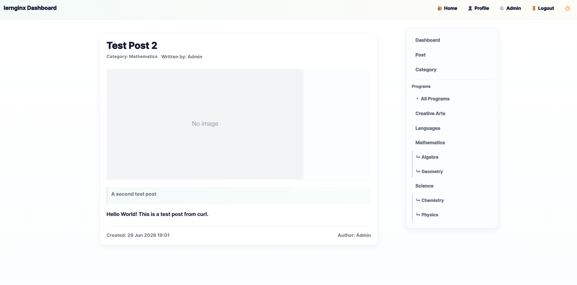 Post detail lernginx