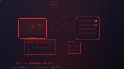 b.lan — Remote Desktop Sesaat dari Browser untuk Home Server yang Ogah Dipasangi Desktop Environment