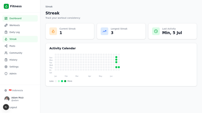 Streak Calendar
