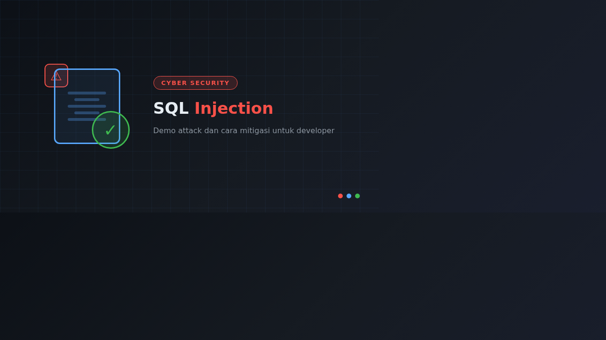 SQL Injection — Demo Attack dan Cara Mitigasi untuk Developer