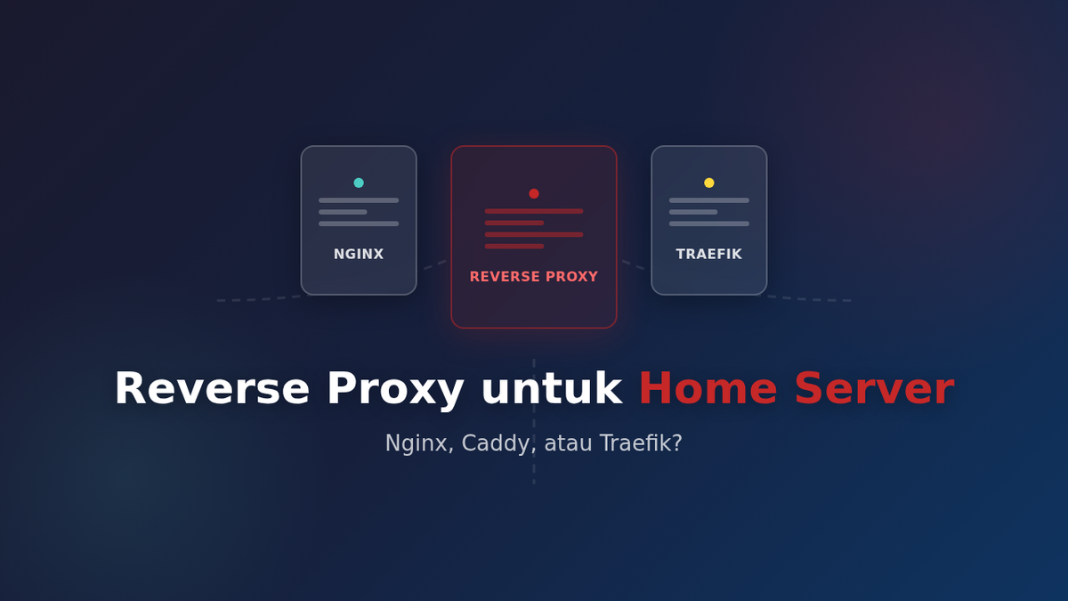 Reverse Proxy untuk Home Server — Nginx, Caddy, atau Traefik?