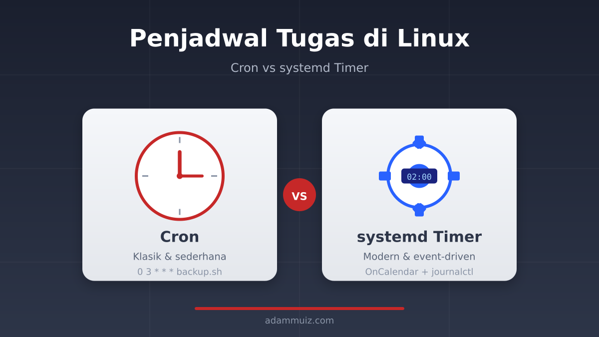 Penjadwal Tugas di Linux — Kapan Pakai Cron, Kapan Pakai systemd Timer?