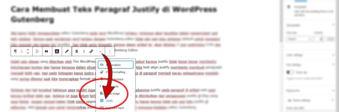 Cara Membuat Teks Paragraf Justify di WordPress Gutenberg