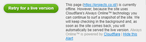 Manfaat Cloudflare Saat Server Web Down - Pengalaman Pengunjung Web