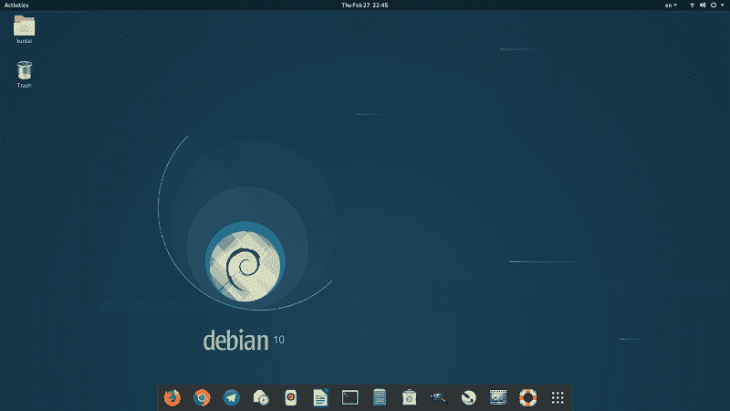 Gambar Contoh Distro Linux Debian