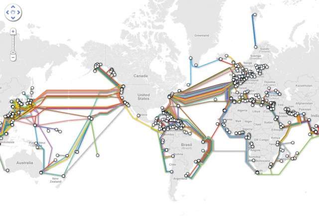 Internet atau GAN (Global Area Network) - Kabel Bawah Laut